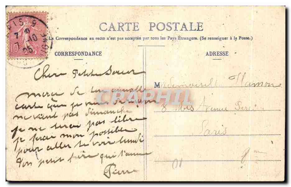 CPA Biarritz Pittoresque Tempete Du 2 Fevrier 1904 Eglise St Eugenie — Verso