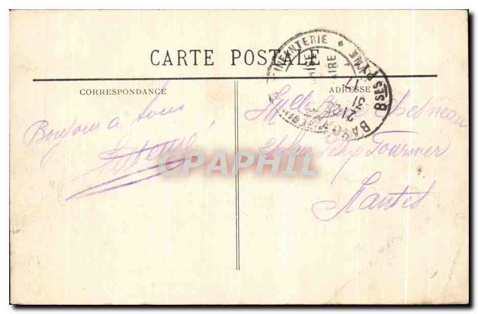 CPA Biarritz Cote d Argent La Grande Plage et le Casino Bellevue a maree basse — Verso