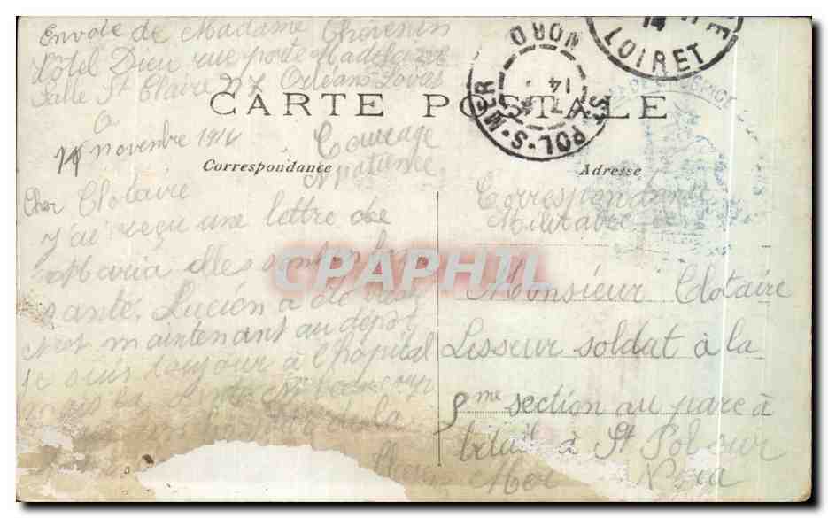 CPA FAntaisie Militaria Pour la patrie Dragon — Verso