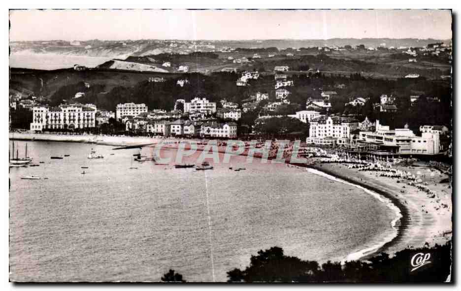 La Plage prise de la Tour de Bordagain — Saint-Jean-de-Luz — éditeur 'Cap' (signature) — série non visible