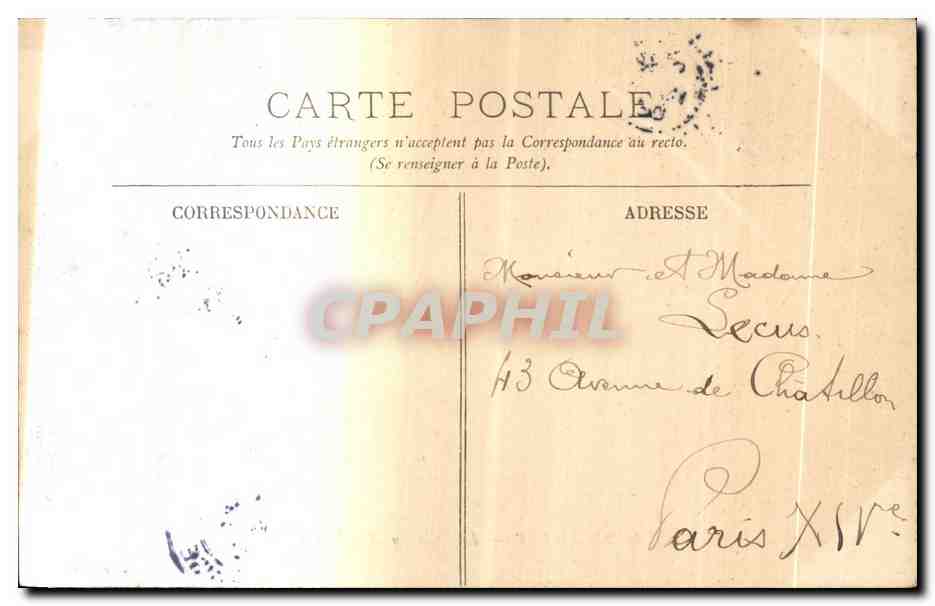 CPA Rambouillet Le Chateau et le Lac — Rückseite