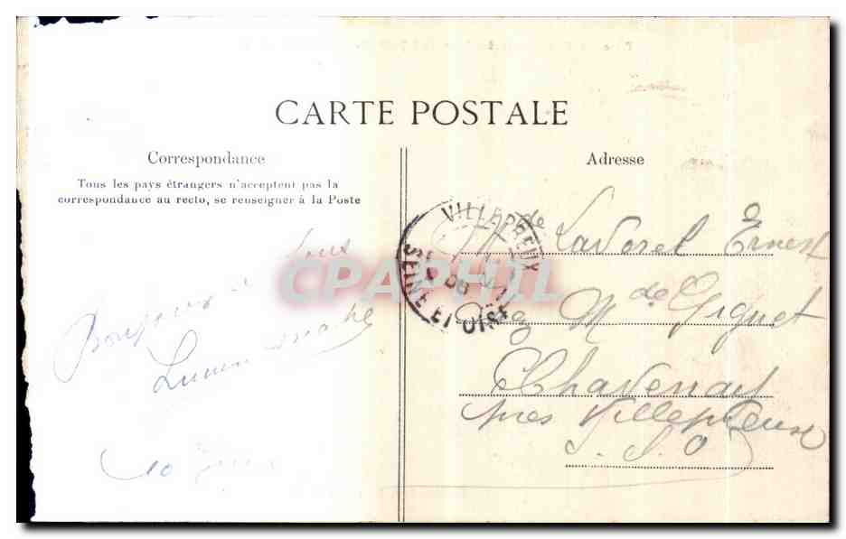 Parc de Rambouillet — Vue des parterres et des canaux — Lefranc & Cie, n° 14 — Verso
