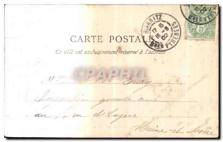 CPA Biarritz L anclen Casino — Verso