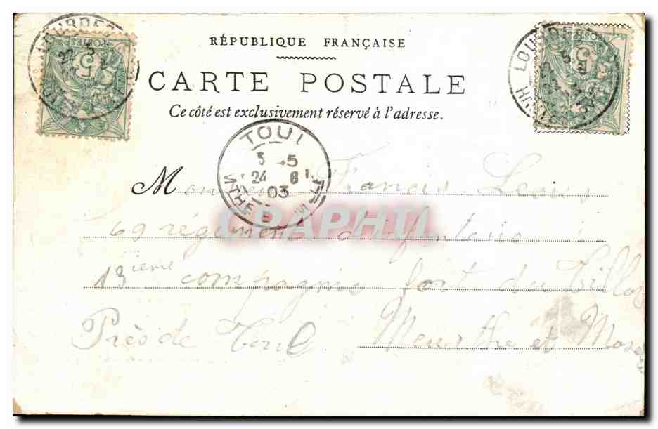 CPA Lourdes Vue Generale Du Pic Du Jer Funiculaire — Verso