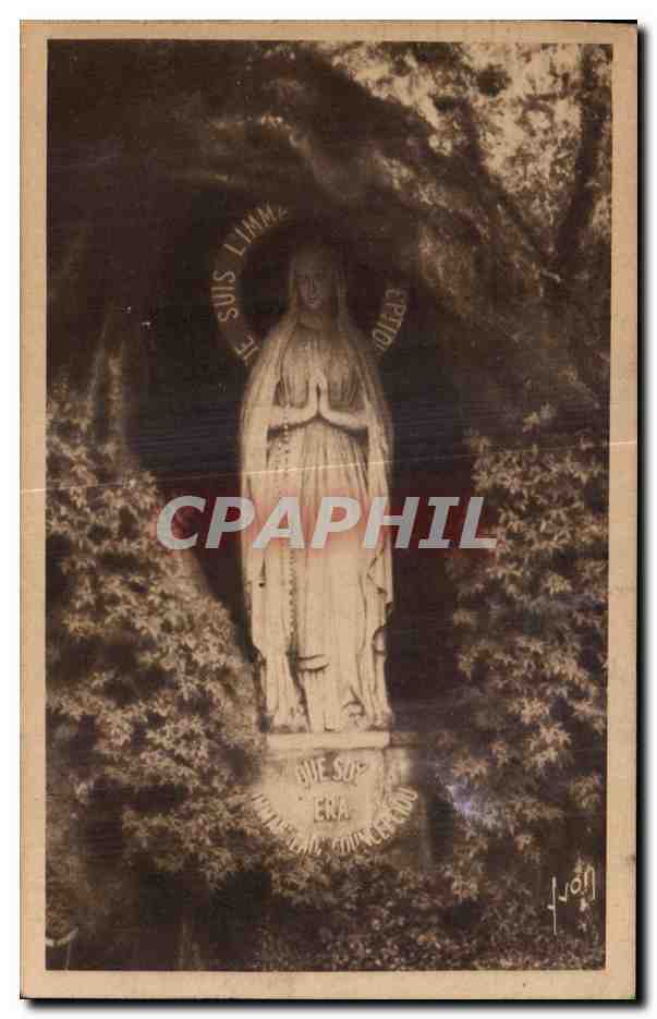 CPA Lourdes La Vierge de la Grotte Miraculeuse