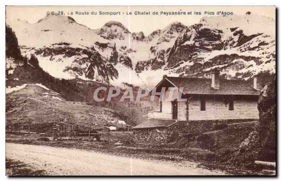 La Route du Somport - Le Chalet de Pey sanère et les Pics d'Aspe — C.C. 28, éditeur Carrache, Pau
