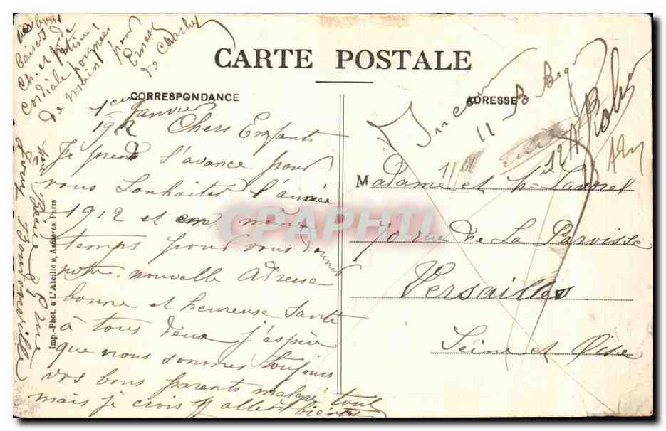 CPA Saint Germain en Laye Le Chateau Facade Ouest Entree du Musee — Rückseite