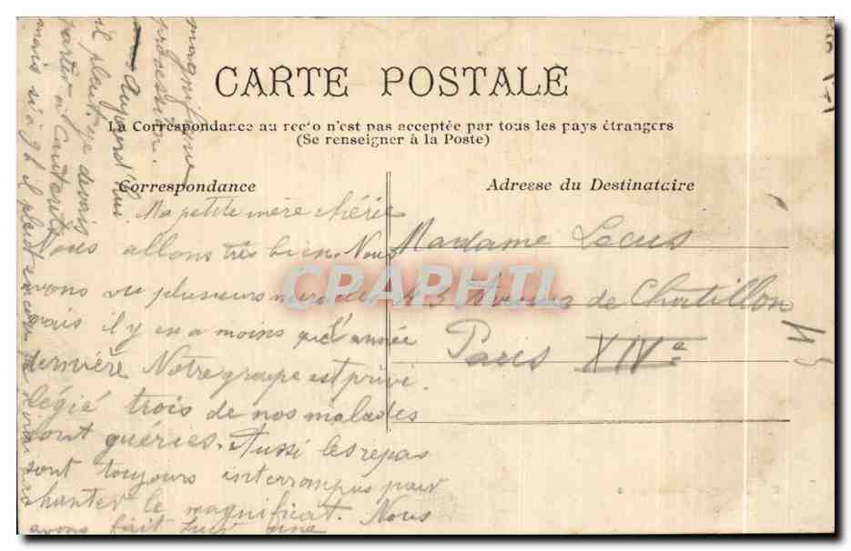 CPA Lourdes Le Station du Calvaire — Verso