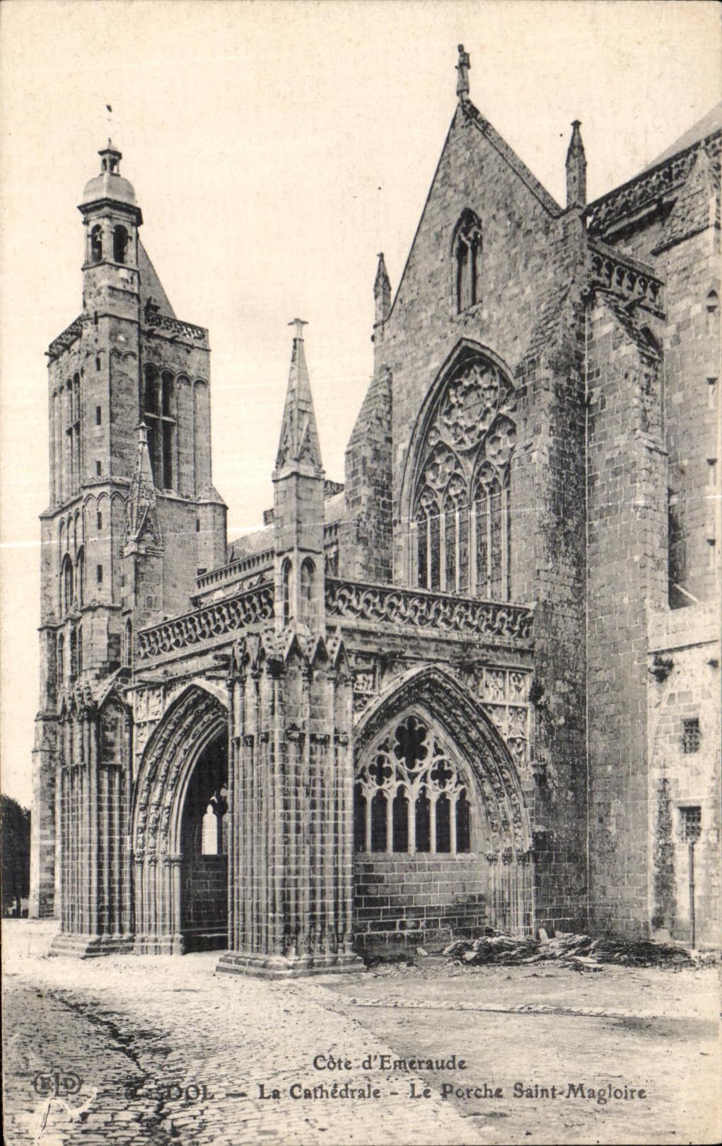 Côte d'Émeraude — La Cathédrale — Le Porche Saint-Magloire — Éditeur CDP, n° 300
