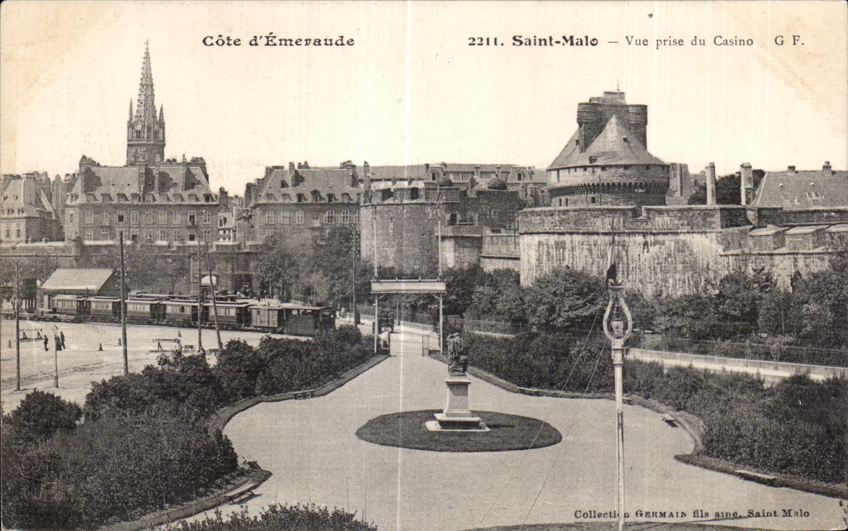 Côte d'Émeraude — Vue prise du Casino — Collection GERMAIN fils aine, Saint-Malo