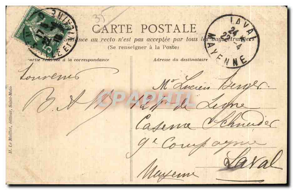 CPA Cote d Emeraude Saint Malo Le Sillon un jour de tempete — Reverso
