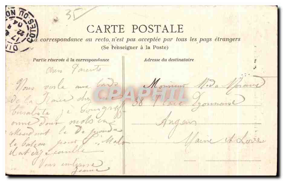 CPA Cote d Emeraude Les Bords de la Rance La Vierge de Bizeux — Verso