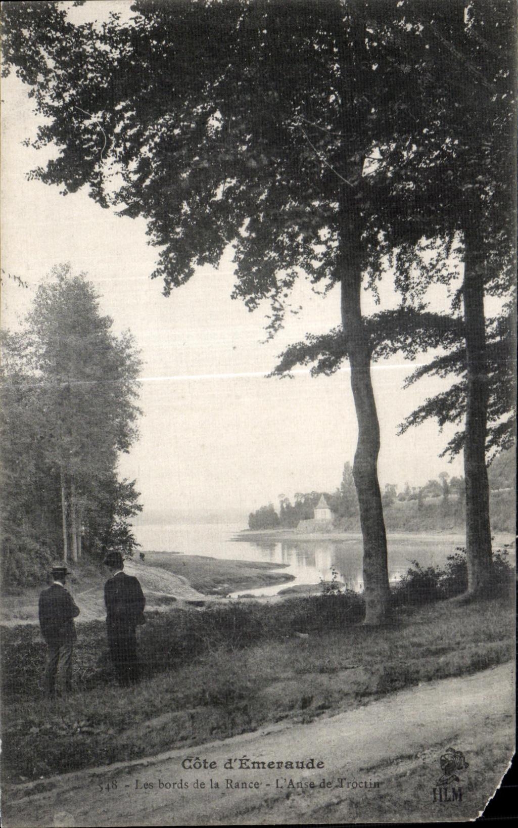 Côte d'Émeraude — Les bords de la Rance - L'Anse de Troctin — H. Le Mollot, éditeur, Saint-Malo