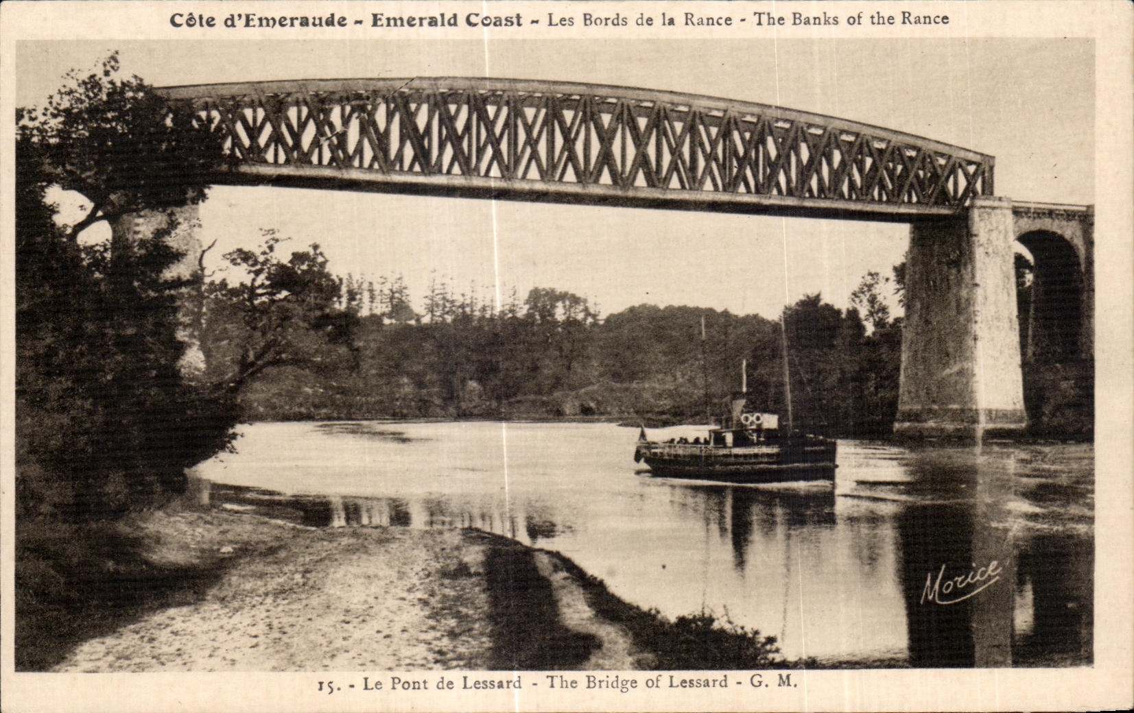 CPA Cote d Emeraude Emerald Coast Les Bords de La Rance The Banks Of the Rance Bateau