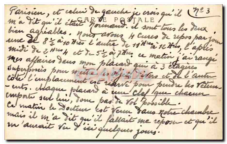 CPA Sanatorium de la Musse Une Galerie de cure — Rückseite