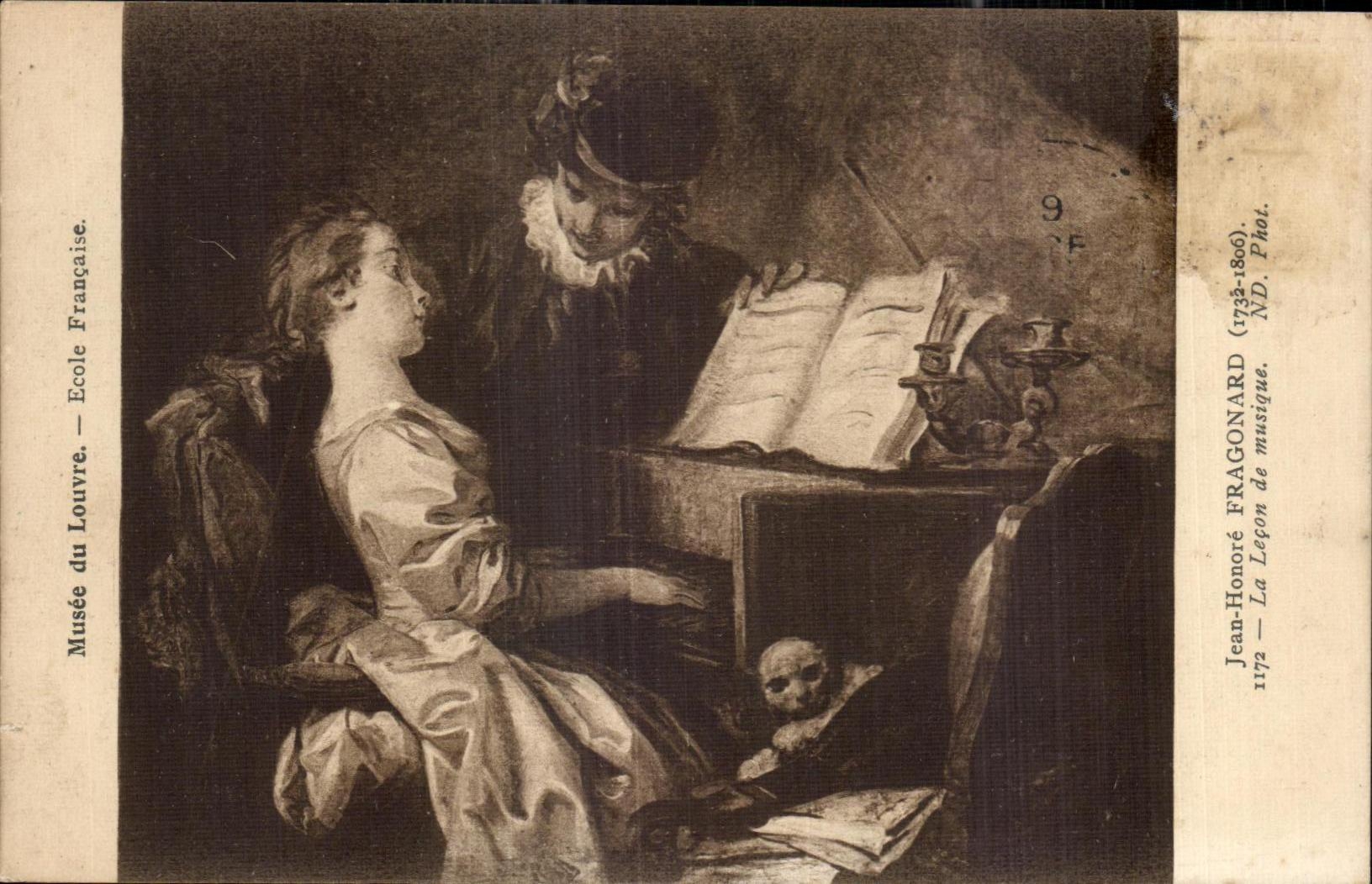 CPA Jean Honore Fragonard La Lecon de musique Piano 