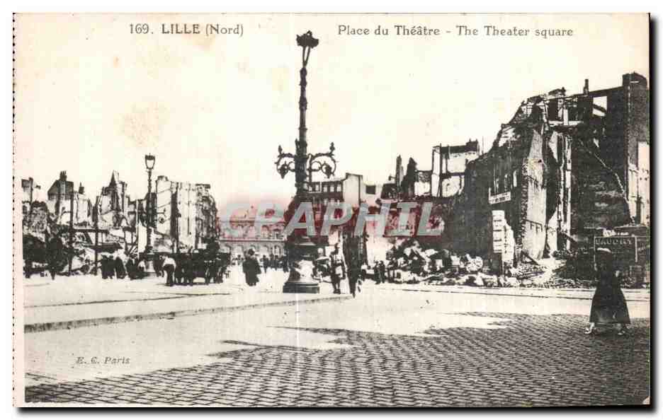 CPA Lille Place du theatre 