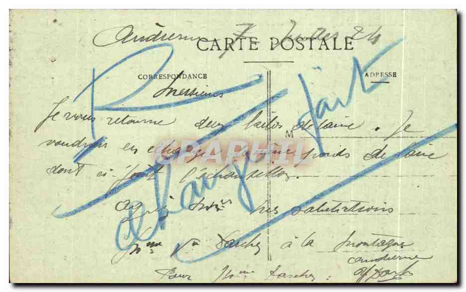 Les Hautes-Vosges - Chemin du Reichackerkopf au Hohneck — Ad. Weick, Saint-Dié, N° 14325 — Verso