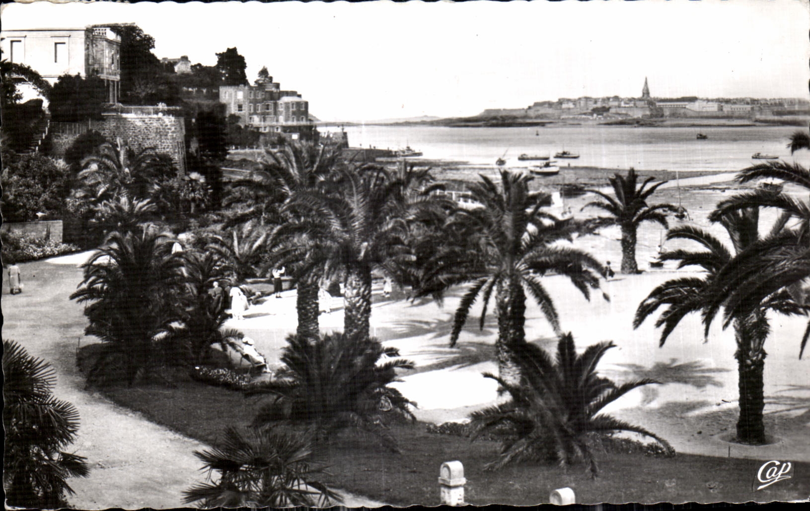 Dinard - La Palmeraie — Au fond, Saint-Malo — C.A.P. (63) Réal-Photo