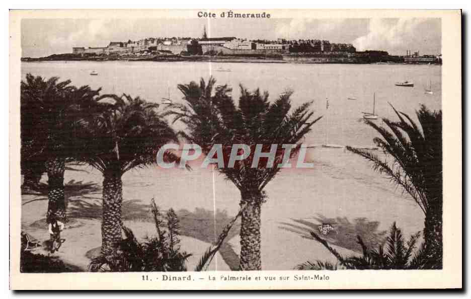 Dinard — La Palmeraie et vue sur Saint-Malo — Côte d'Émeraude