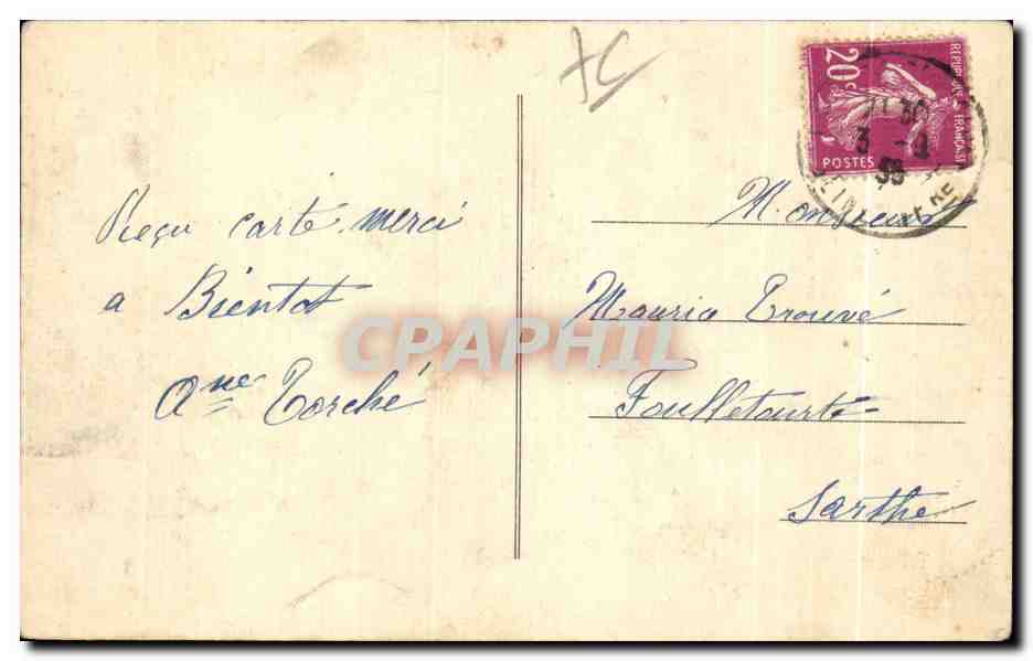 CPA Le Havre Place Gambetta et Bassin de Commerce — Rückseite