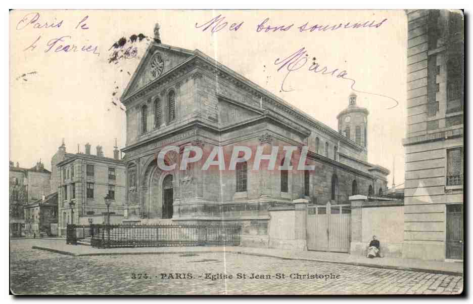CPA Paris Eglise St Jean St Christophe