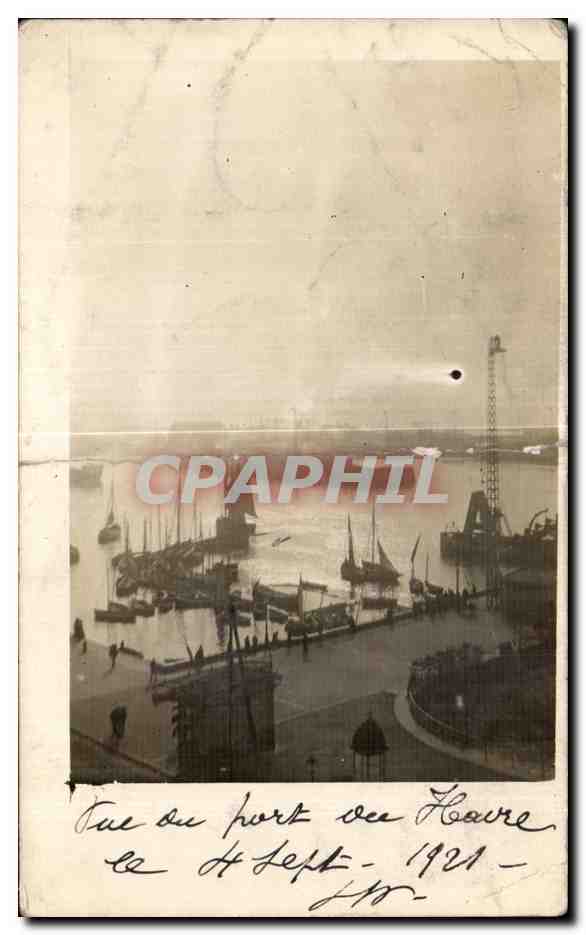 CARTE PHOTO Le Havre Le port 1921