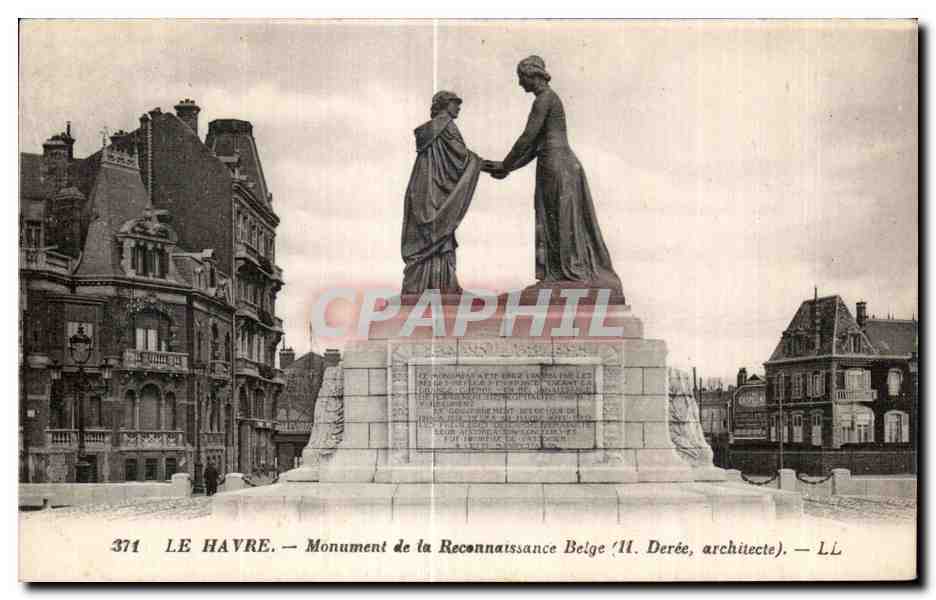 CPA Le Havre Monument de la Reconnaissance Belge