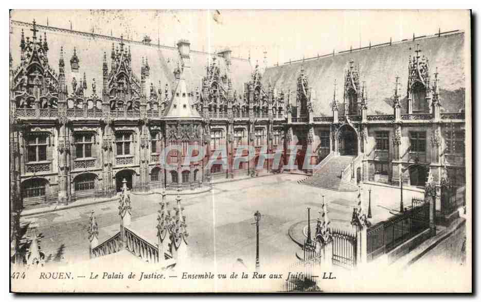 CPA Rouen Le Palais De Justice Ensemble vu de la Rue aux Juifs