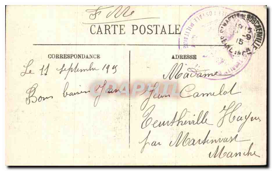 CPA Rouen Le Palais De Justice Ensemble vu de la Rue aux Juifs — Rückseite