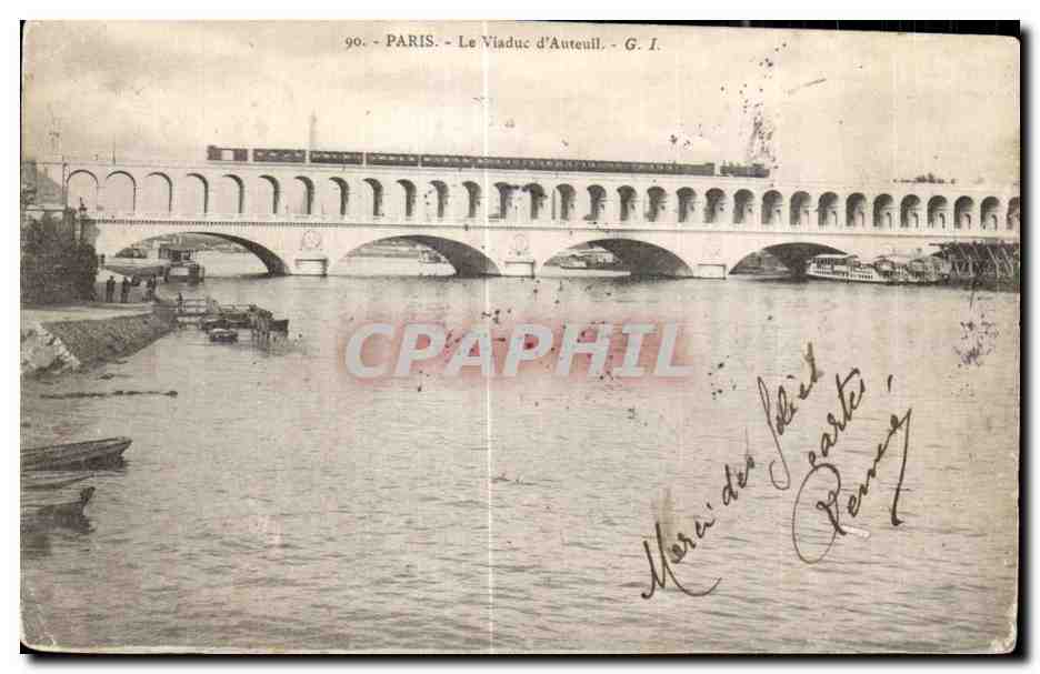 CPA Paris Le Viaduc d Auteuil Metro 