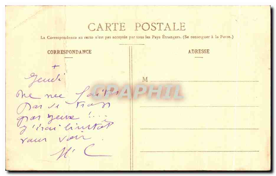 CPA Ecole Professionnelle d Auteuil Porte d entree — Rückseite