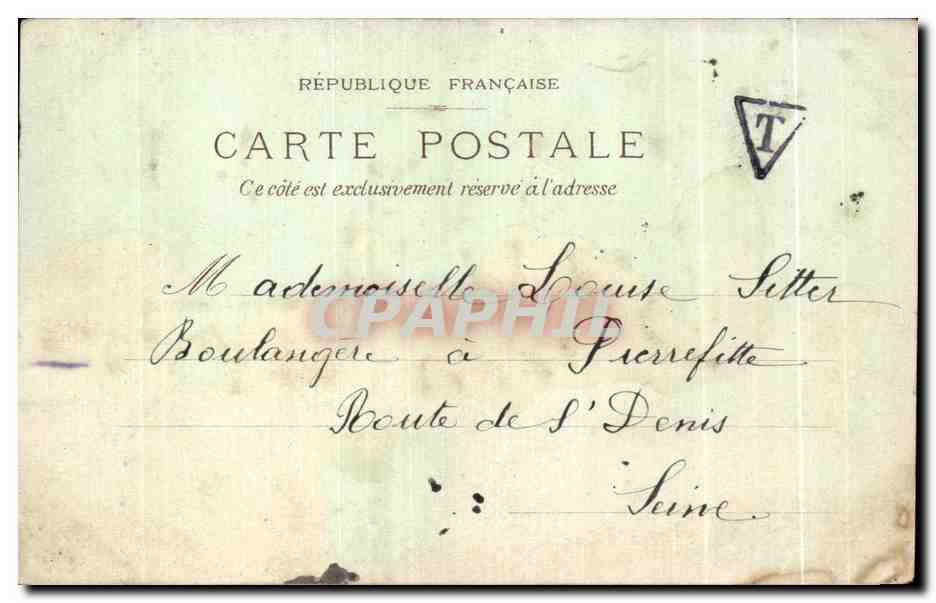 CPA Paris Statue de Guy de Maupassant au Parc Monceau — Verso
