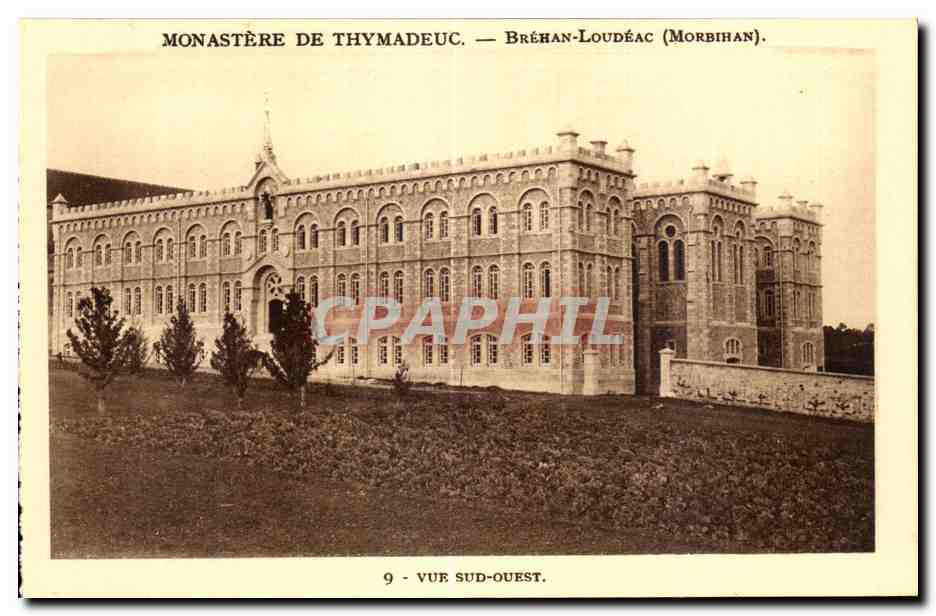 Monastery of Thymadeuc — Bréhan-Loudéac (Morbihan). Southwest View — Publisher Hélio Jean Bernard, Saint-Élieu