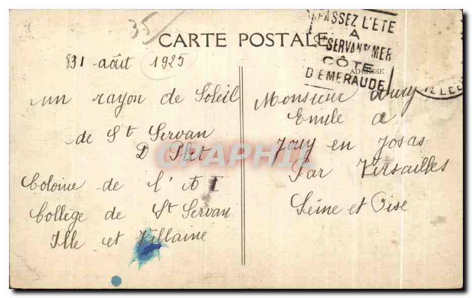 St-Malo — Il Tombino di Chateaubriant sul Grand Bey — A. Lamite, Editore, Ropner — Verso