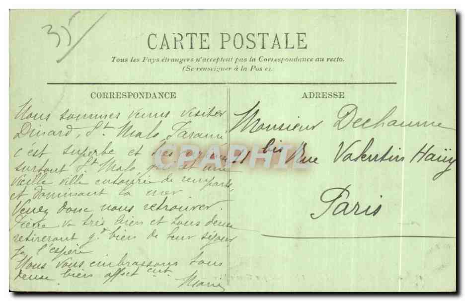 Saint-Malo — Le Fort National par Grosse Mer — LL. — Reverso
