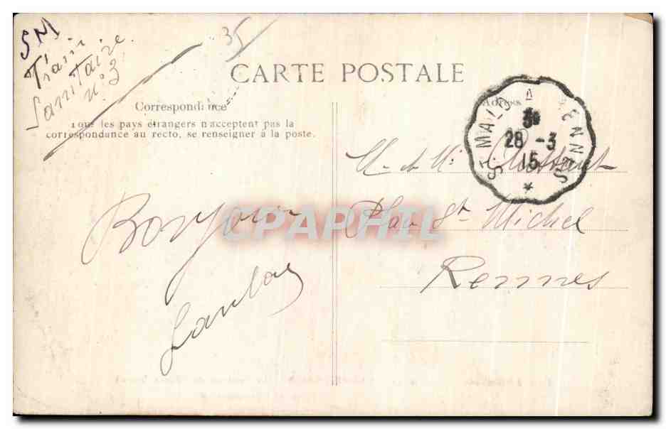 Saint-Malo — Le tombeau de Châteaubriand — Éditeur EDP, n° 2847 — Verso