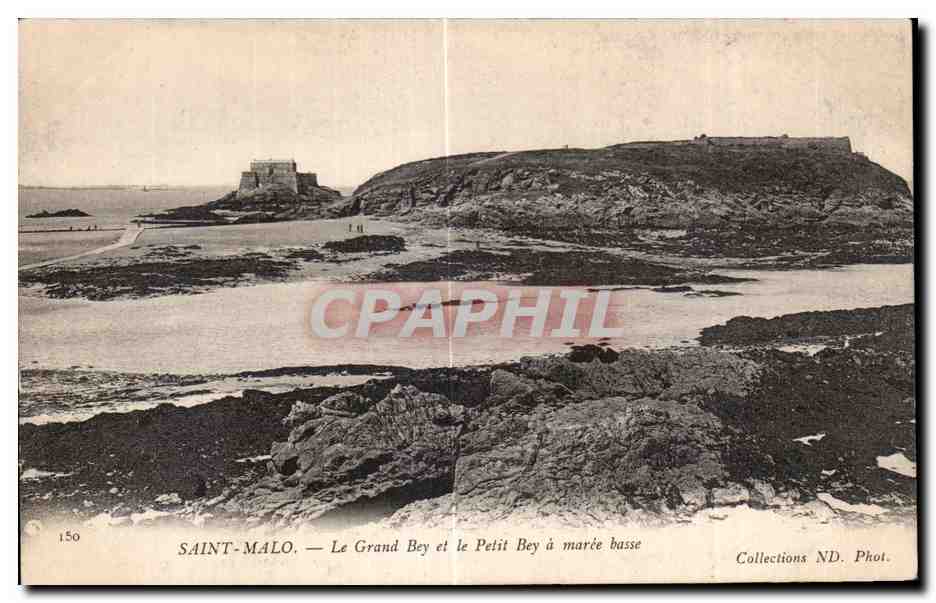 Saint-Malo — Der Große Bey und der Kleine Bey bei Ebbe — Collections ND. Phot.