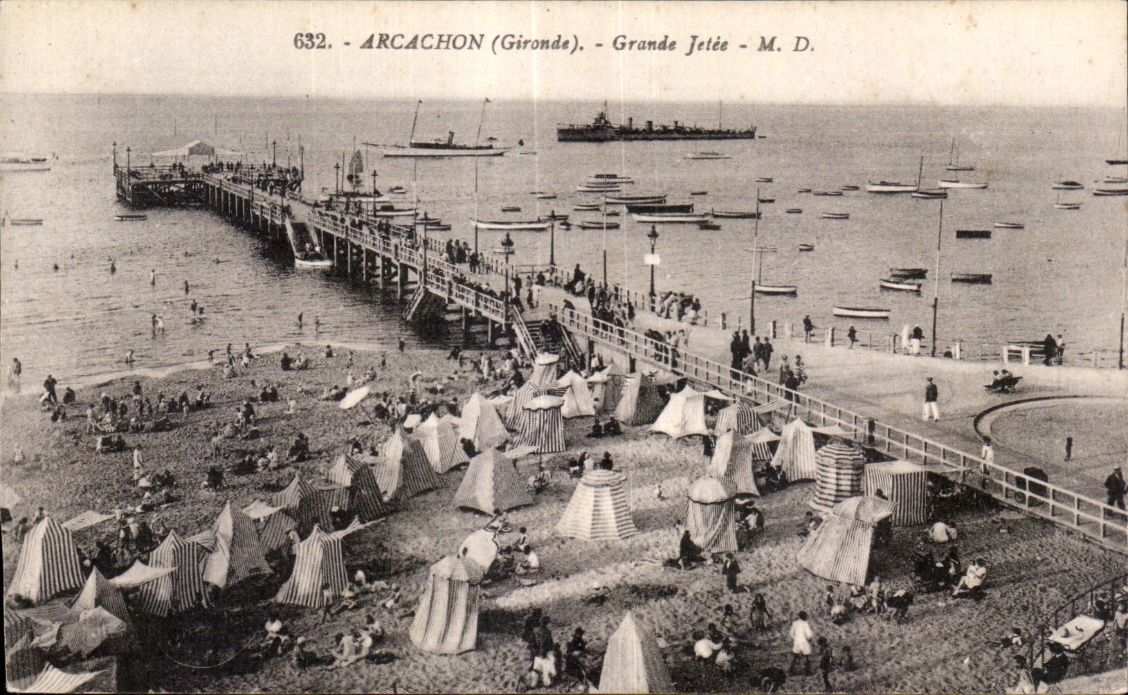 CPA Arcachon Grande jetee 