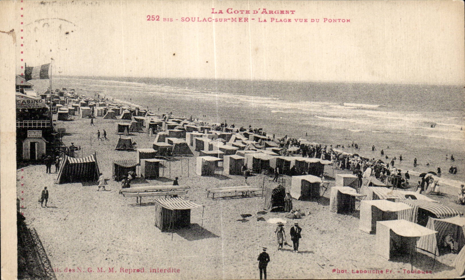 Soulac-sur-Mer — De strand vanaf het ponton — Fot. Labouche Fr. - Toulouse