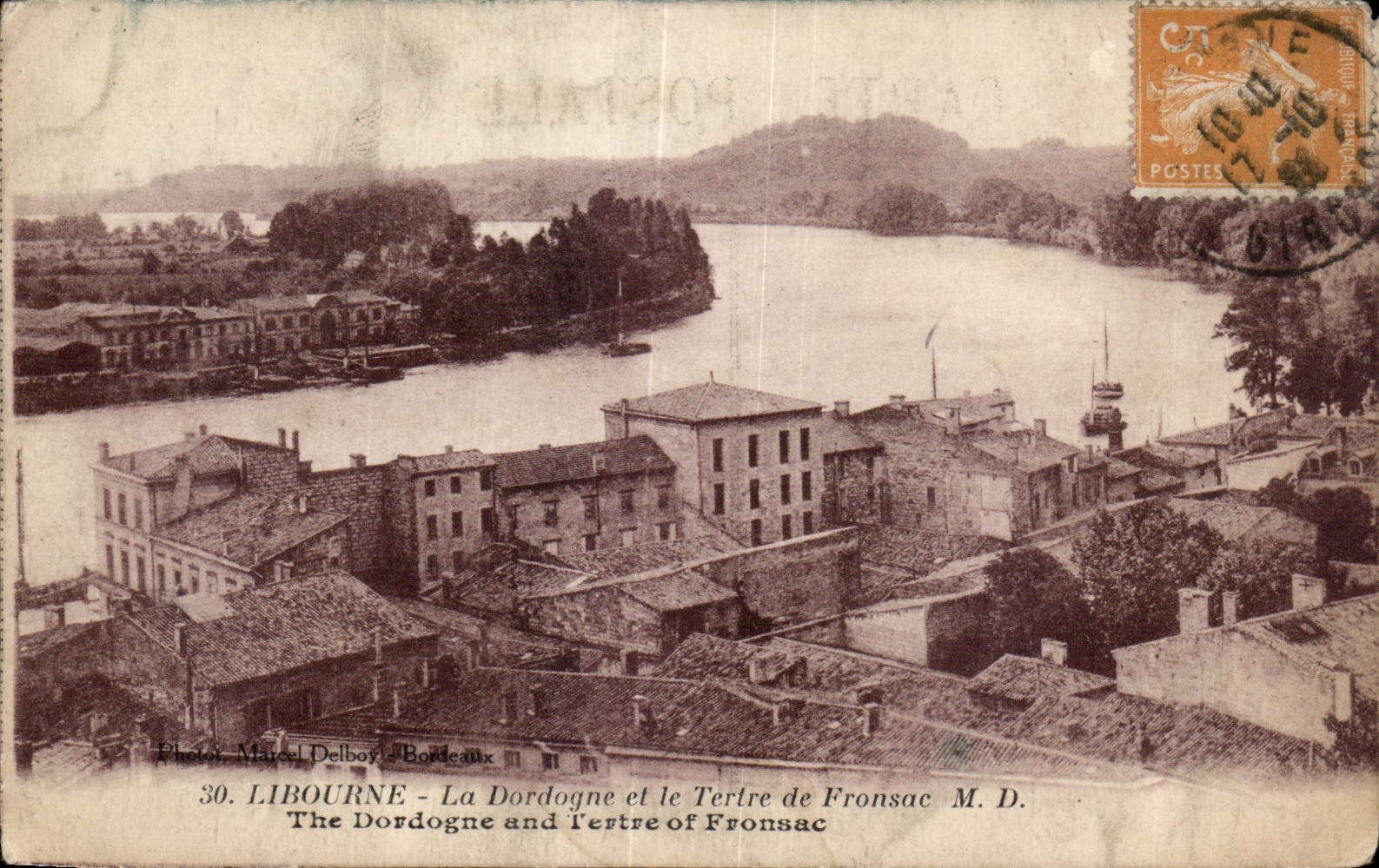 CPA Libourne La Dordogne et le Tertre de Fronsac 