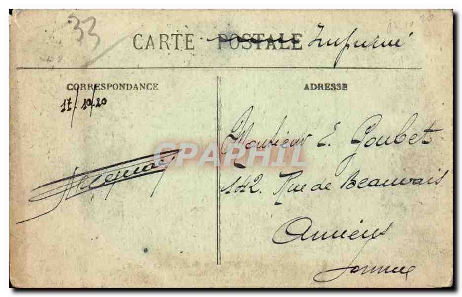 CPA Libourne La Dordogne et le Tertre de Fronsac  — Rückseite