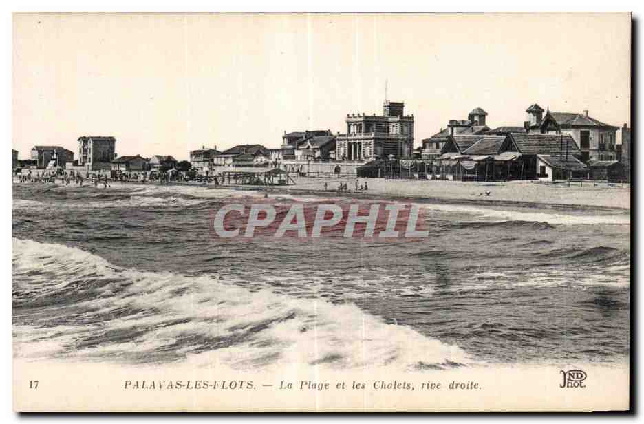 CPA Palavas les Flots La plage et les chalets Rive droite