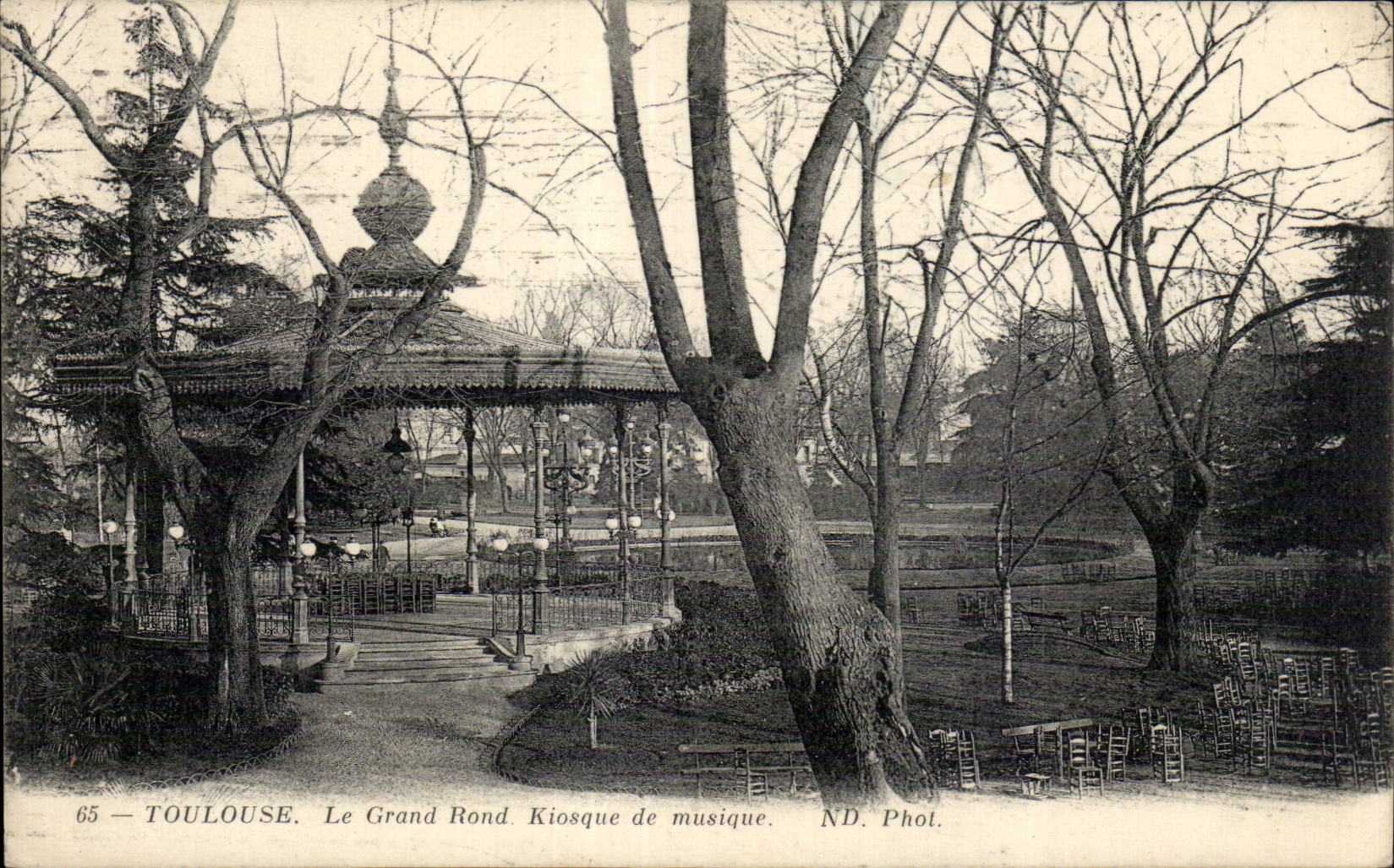 CPA Toulouse Le grand rond Kiosque de musique 