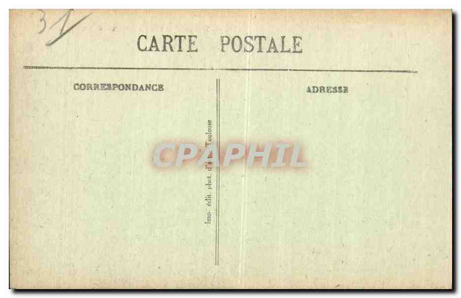 CPA Toulouse Sur le pont de pierre — Verso