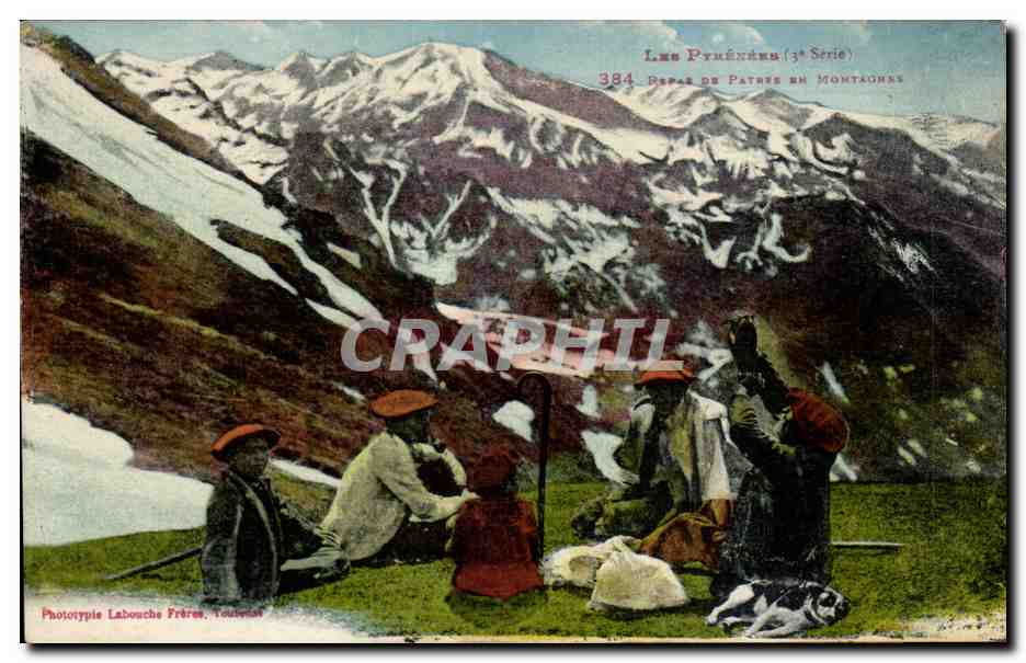Les Pyrénées (3e Série) — Dépôts de Pâtres en Montagnes — Phototypie Labouche Frères, Toulouse