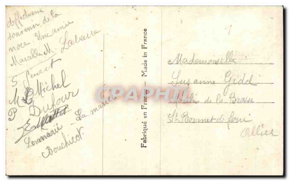 CPA Fantaisie Fleurs Porte bonheur Muguet — Verso