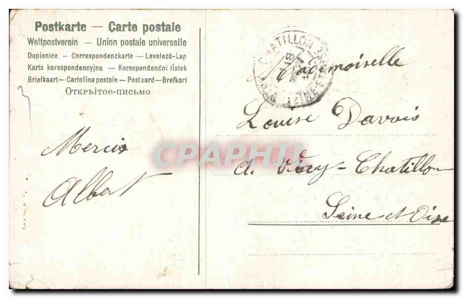 CPA Fantaisie Fleurs Hirondelles Muguet — Rückseite
