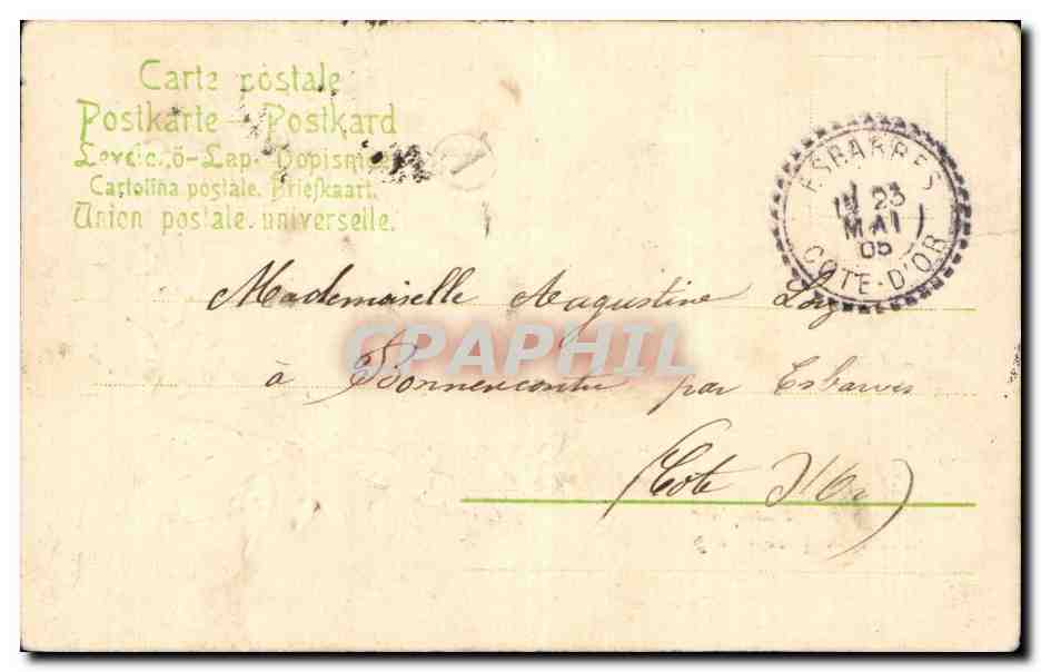 CPA Fantaisie Oiseaux Enveloppe — Rückseite