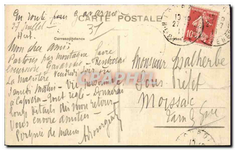 CPA Chateau fort de Mauvezin Militaria Chevalier — Rückseite